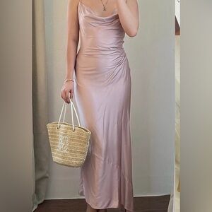 Zara Pink Satin Dress